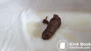 German lady poops a fat sausage