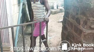 Pinky prada - a nice, quick but huge, soft shit outside in nigeria