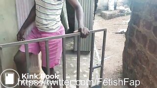 Pinky prada - a nice, quick but huge, soft shit outside in nigeria