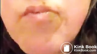 scat chubby selfie shit eating girl 2
