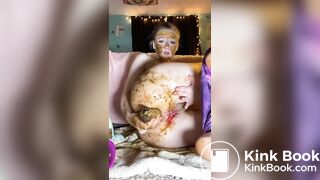 Hot-cutiepie-takes-huge-shit-smears-her-body-with-it-fucks-her-sweet-gaping-ass-and-tastes-her-shit