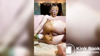 Hot-cutiepie-takes-huge-shit-smears-her-body-with-it-fucks-her-sweet-gaping-ass-and-tastes-her-shit