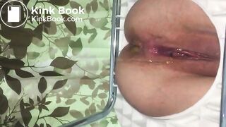 Soft creamy shit on a portable toilet