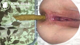 Soft creamy shit on a portable toilet