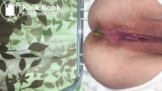 Soft creamy shit on a portable toilet