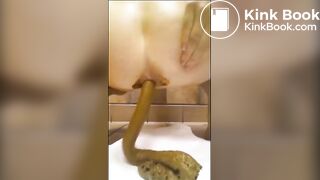 This girl is shitting an unbelievable quantity of poo