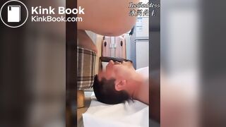 white toilet slave for asian domme