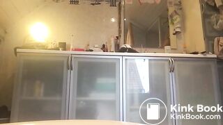 Dance and shit in the bathroom