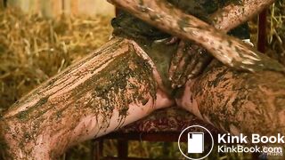 Milena Shaking orgasms in the dung