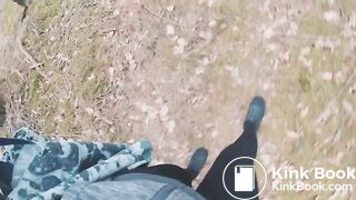 Huge poop in the pine woods