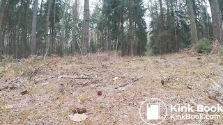 Huge poop in the pine woods
