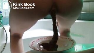Wife shit and piss on a plate