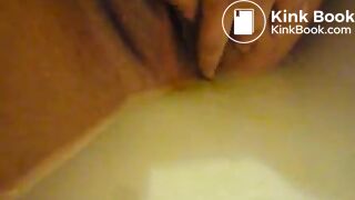 poop - COM - Go Ahead She Isn't Looking! BBW Shits and plays with pussy in bath