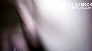 Woman suffer to shit a large turd closeup