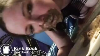 WOMAN FUCKED WITH MOUTH INSIDE POOP