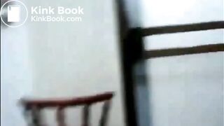 Round butt girl shitting standup in the toilet