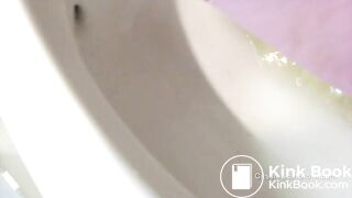 Digging through clogged toilet