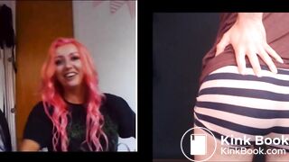 Shitting infront of two cam girls