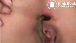 Sweet blonde shitting standing on the towel