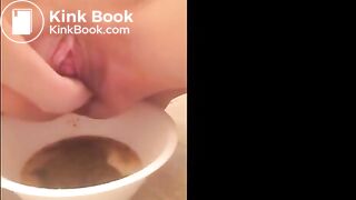 Girl shitting diarrhea fisting and masturbating