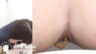 Shit so big she couldnt hold it anymore!