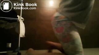 Girl shitting a big load of diarrhea on her pijama