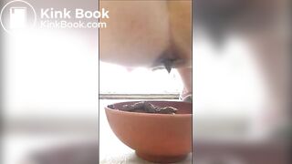 Woman non stop shitting in a mug