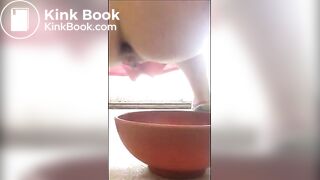 Woman non stop shitting in a mug