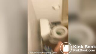Big poop in the toilet bowl