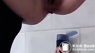 Girl shit and piss on a man mouth