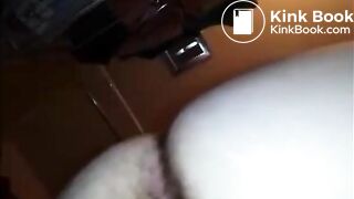 Hairy butt woman shitting a big quantity closeup