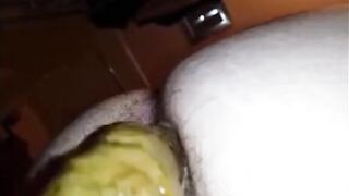 Hairy butt woman shitting a big quantity closeup