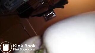 Hairy butt woman shitting a big quantity closeup