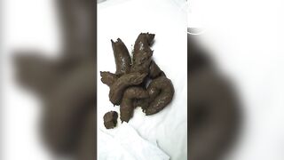 Kim drops a huge load on her toilet seat