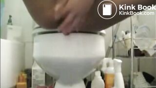 Girl anal masturbation and shitting