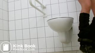 Sexy Teen Girl Sprays Diarrhea Mess On Public Bathroom Floor