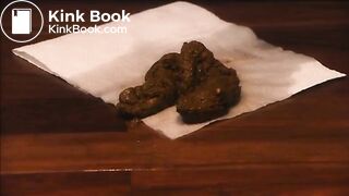 Girl spread legs shitting and pissing on the floor