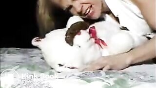 Blonde milf shitting doggystyle