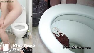 PooAlina - Toilet slave swallows Alina shit from toilet