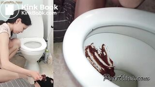 PooAlina - Toilet slave swallows Alina shit from toilet