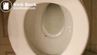 Ma nana sur le pot se vide lourdement le cul, elle s'essuye à peine la cochonne