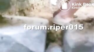 Women shitting in an abandoned building