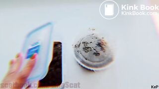 Scat play in the bathroom Part 1-2