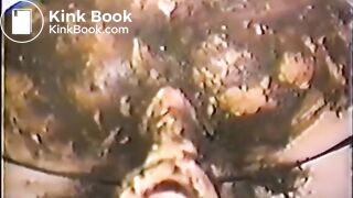 Girl anal masturbation with dildo and shit