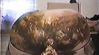 Girl anal masturbation with dildo and shit