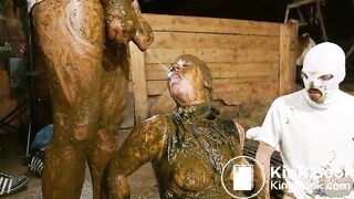 Betty gets peed on while being covered in cow shit