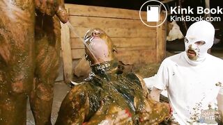 Betty gets peed on while being covered in cow shit