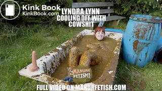 Lyndra Lynn cooling off with cow shit