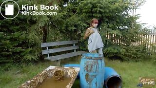 Lyndra Lynn cooling off with cow shit