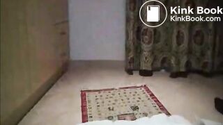 Ebony milf shitting doggystyle on the floor